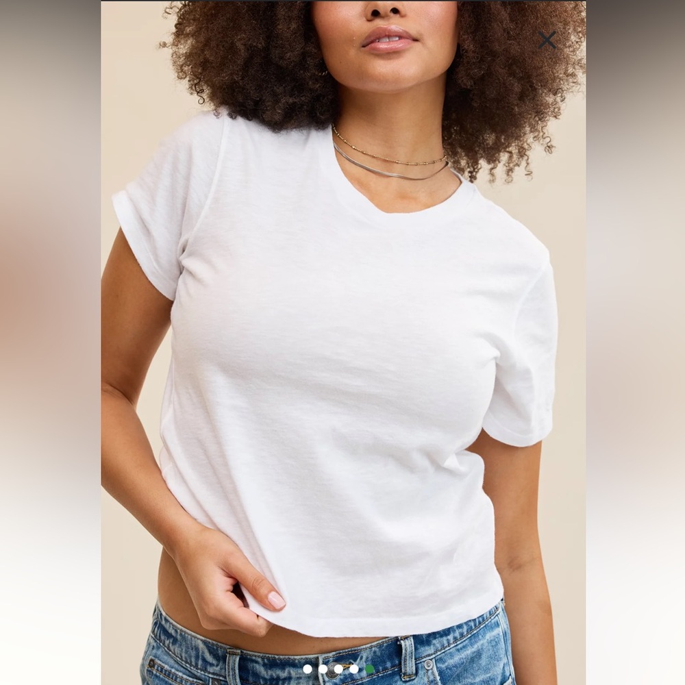 Aerie White Vintage T-Shirt - XS